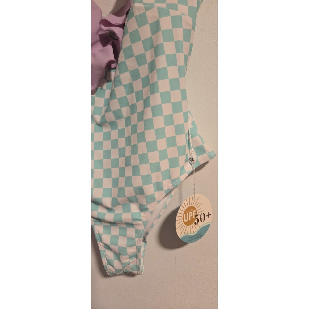 Caden Lane Swimsuit Checkered Ruffle One Piece - Size: M NWT - Picture 4 of 7